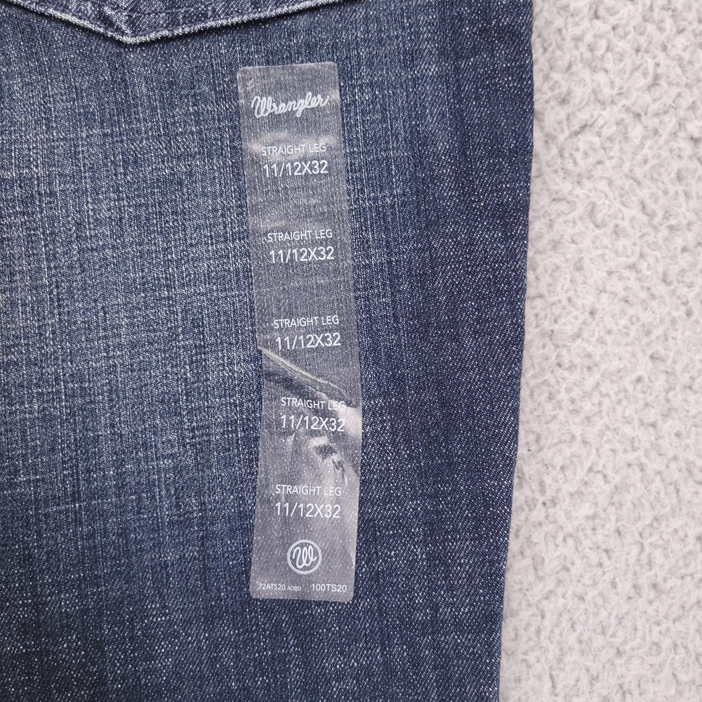 WRANGLER Jeans Size 11/12 Straight Leg Mid Rise Blue Denim 31x32 NEW - Picture 4 of 16